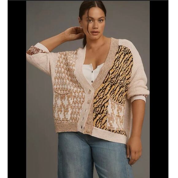 Anthropologie Sweaters - Anthroplogie Pilcro Mash-Up Tiger Cardigan Size 1X